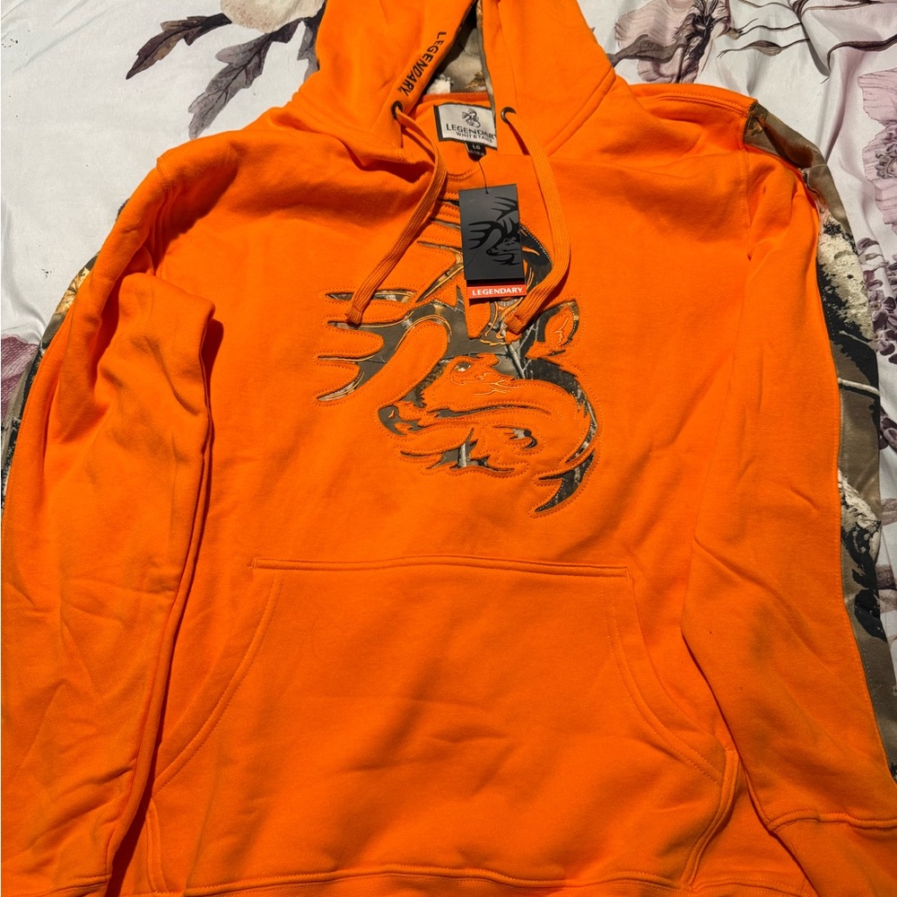 Legendary Whitetails Men's Orange Hoodie Sweater